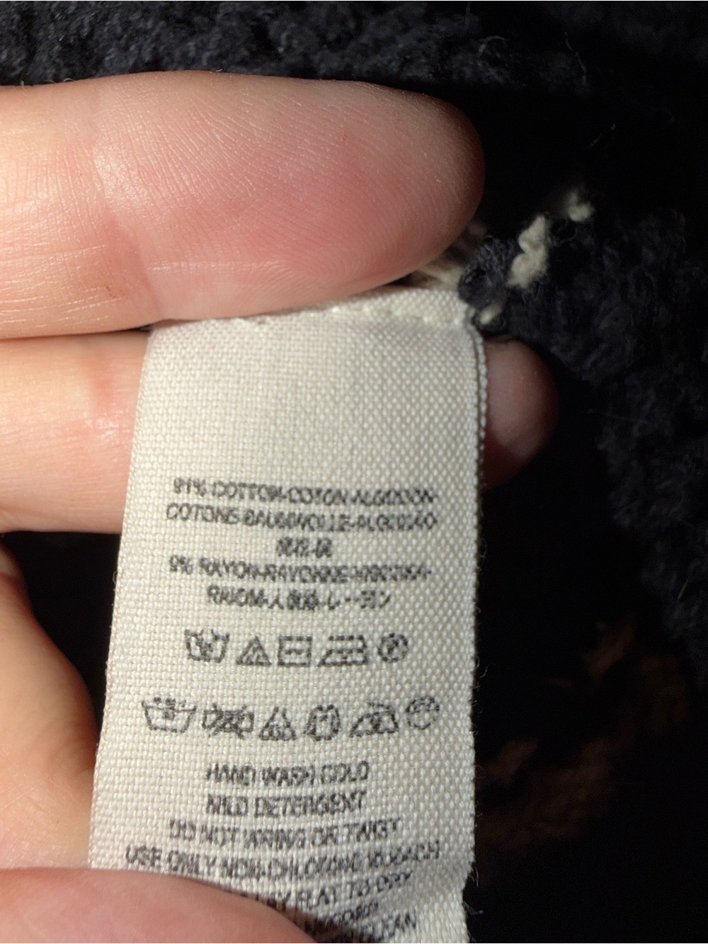 Free People Black & Cream Striped V-Neck Pullover - Picture 3 of 4